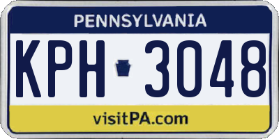 PA license plate KPH3048