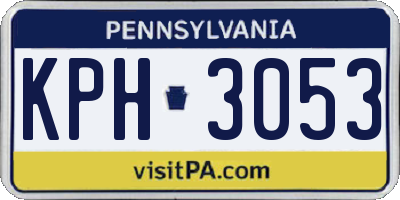 PA license plate KPH3053