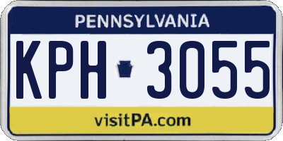 PA license plate KPH3055