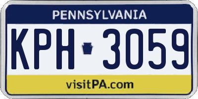 PA license plate KPH3059