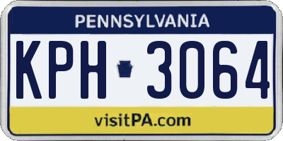 PA license plate KPH3064