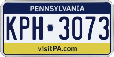 PA license plate KPH3073