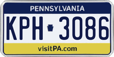 PA license plate KPH3086
