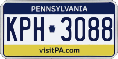 PA license plate KPH3088