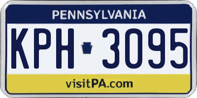 PA license plate KPH3095