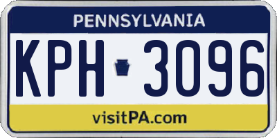 PA license plate KPH3096