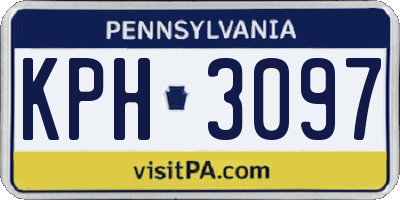 PA license plate KPH3097