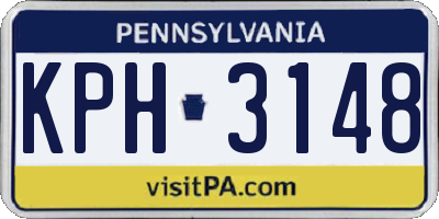 PA license plate KPH3148