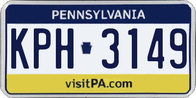 PA license plate KPH3149