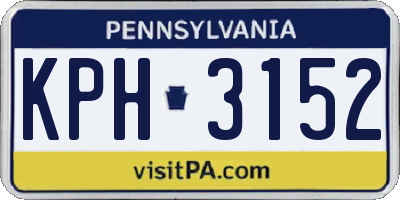 PA license plate KPH3152