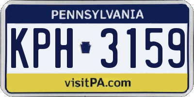 PA license plate KPH3159