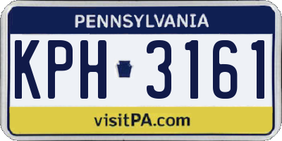 PA license plate KPH3161