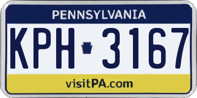 PA license plate KPH3167