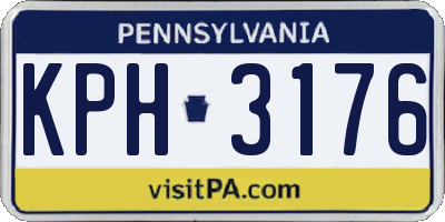 PA license plate KPH3176