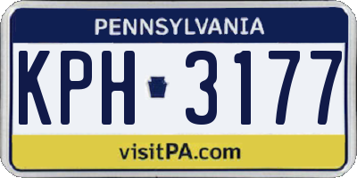 PA license plate KPH3177