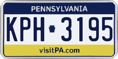 PA license plate KPH3195