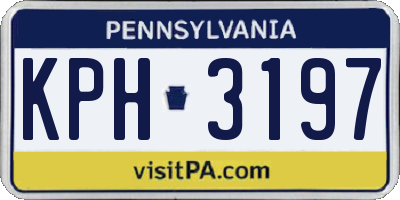 PA license plate KPH3197