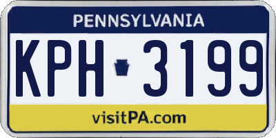 PA license plate KPH3199