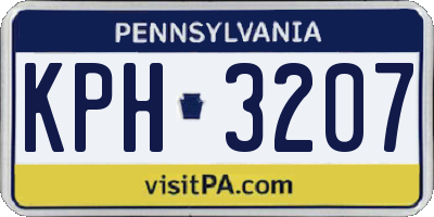 PA license plate KPH3207