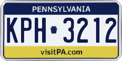PA license plate KPH3212