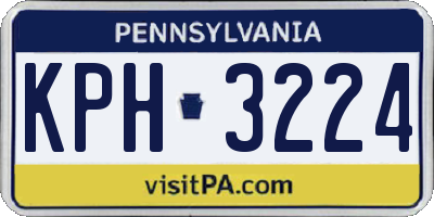 PA license plate KPH3224