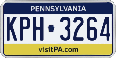 PA license plate KPH3264