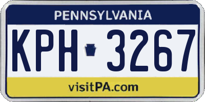 PA license plate KPH3267