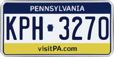 PA license plate KPH3270
