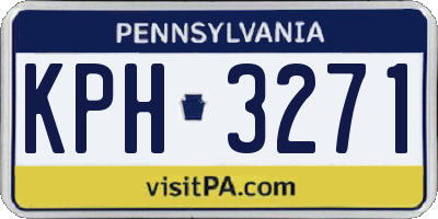 PA license plate KPH3271