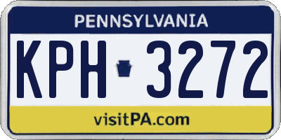 PA license plate KPH3272