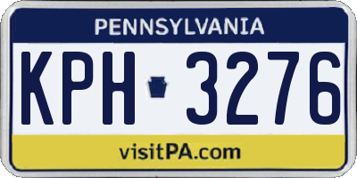 PA license plate KPH3276