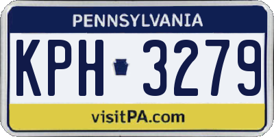 PA license plate KPH3279