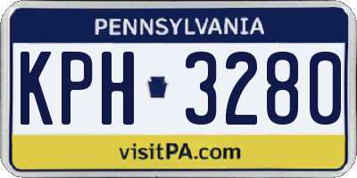 PA license plate KPH3280
