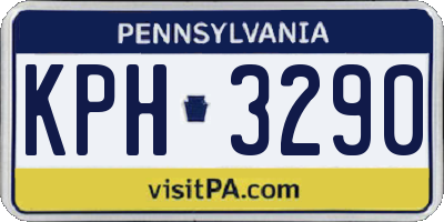 PA license plate KPH3290