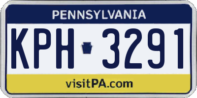 PA license plate KPH3291