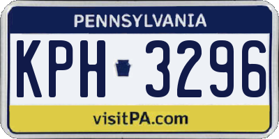 PA license plate KPH3296