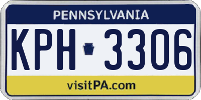 PA license plate KPH3306