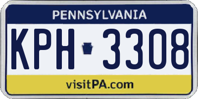 PA license plate KPH3308