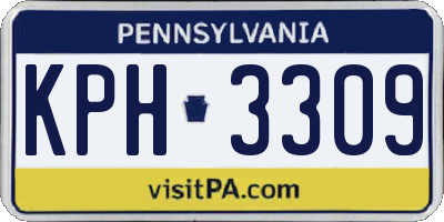 PA license plate KPH3309