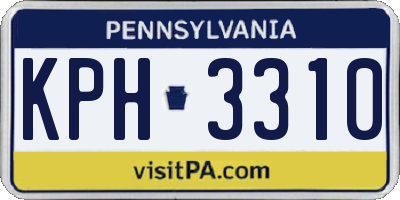 PA license plate KPH3310