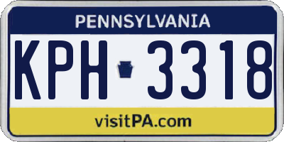 PA license plate KPH3318