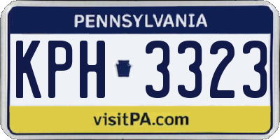 PA license plate KPH3323