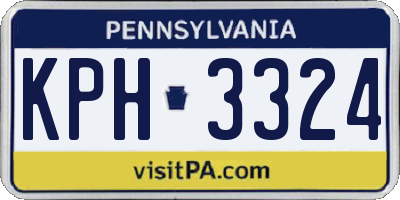 PA license plate KPH3324