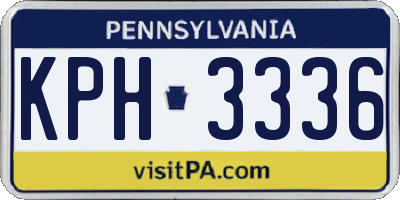 PA license plate KPH3336