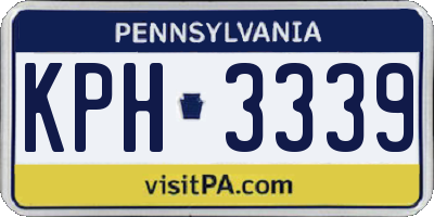 PA license plate KPH3339