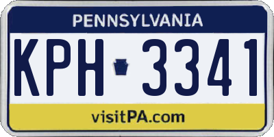 PA license plate KPH3341