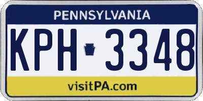 PA license plate KPH3348
