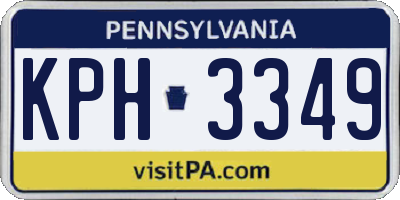 PA license plate KPH3349