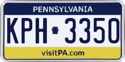 PA license plate KPH3350