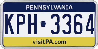 PA license plate KPH3364